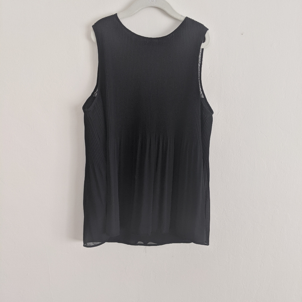 Zara pleated bowtie back blouse